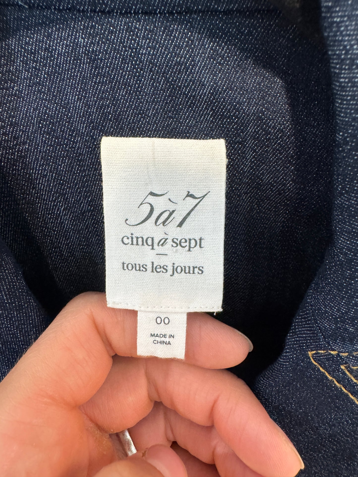 Cinq a Sept Denim Khloe Blazer in Indigo size 00