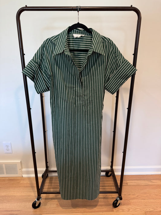 Pomander Place Green Stripe Reina Dress size M