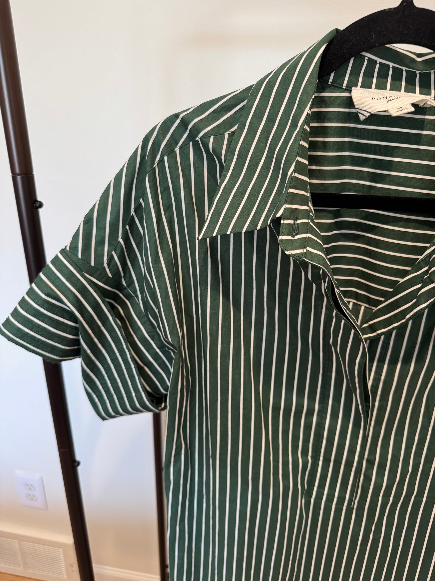 Pomander Place Green Stripe Reina Dress size M