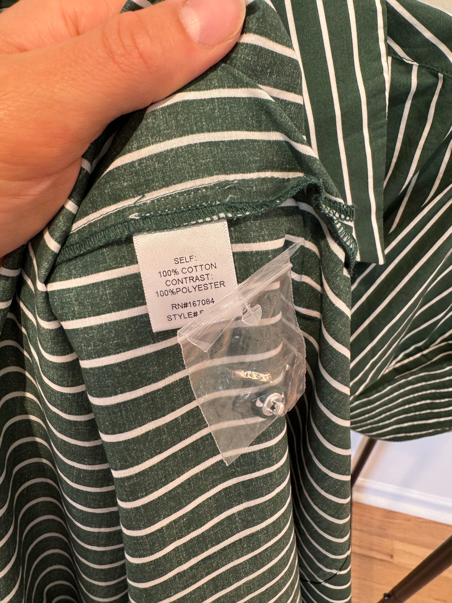 Pomander Place Green Stripe Reina Dress size M