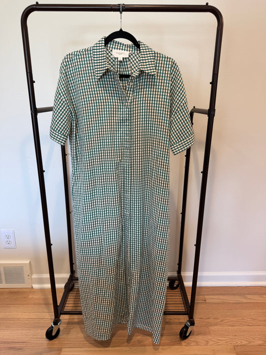 Pomander Place Zacara Green Gingham Dress size S