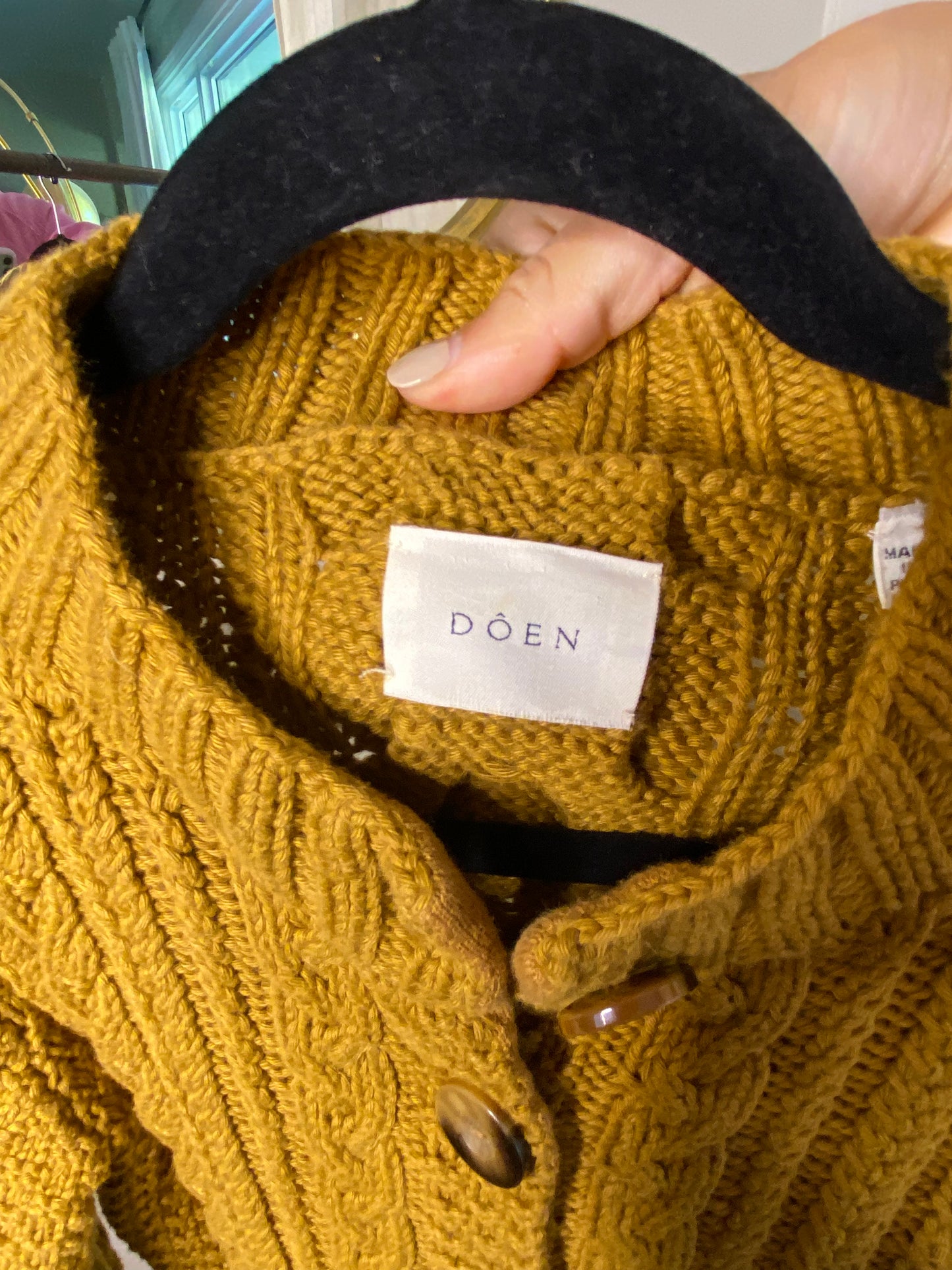 Doen Cardiff Cardigan Tabac Camel Size XS/S
