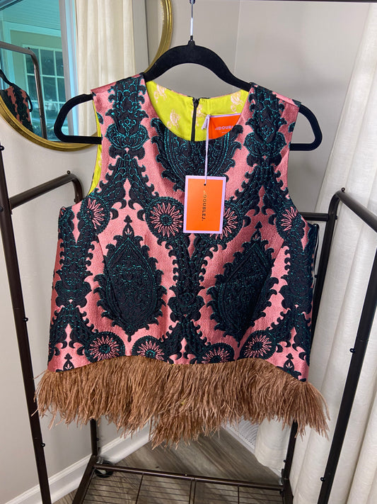 La Double J La Scala Feather Top size M