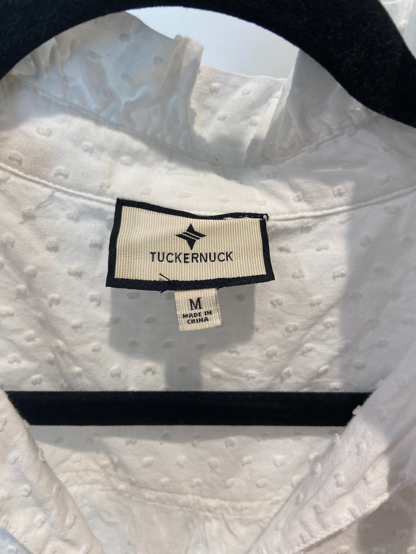 Tuckernuck White Swiss Dot Palmerston Dress size M