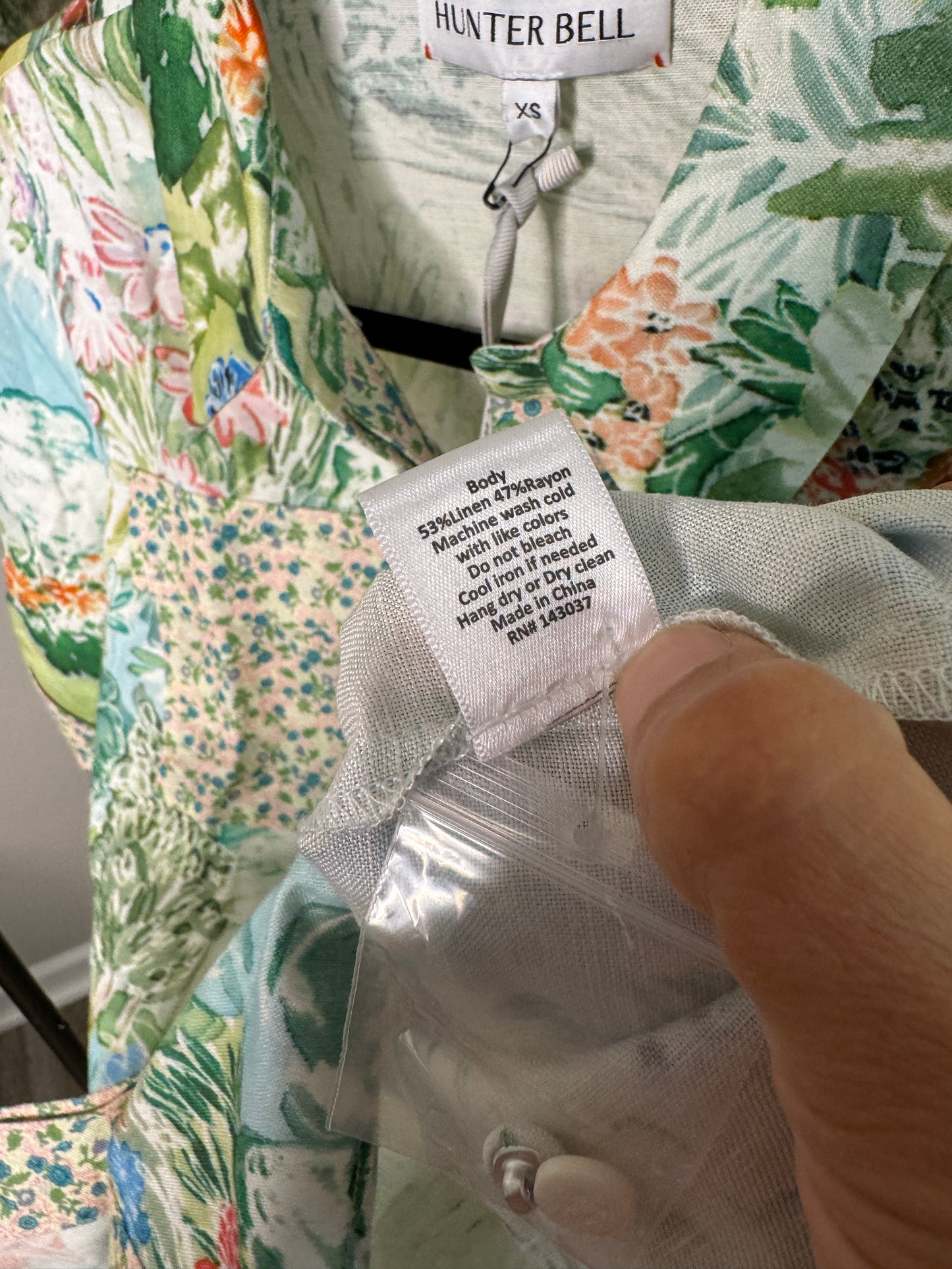 HUNTER BELL Hawkins Top Garden Party size XS