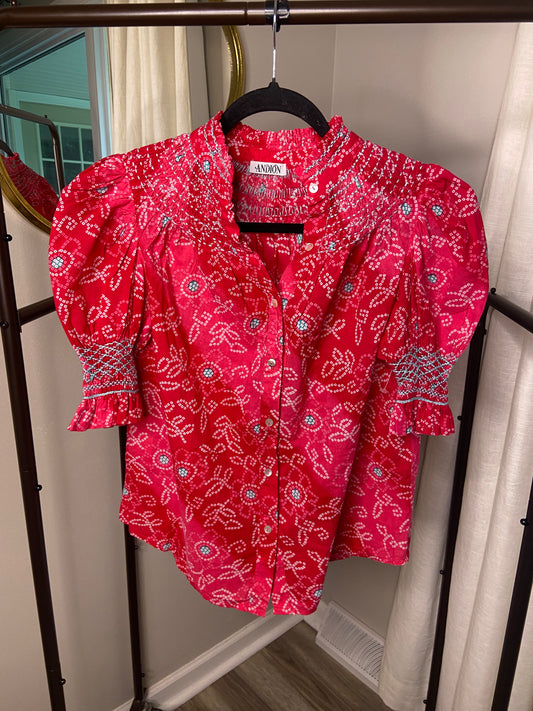 Amelia Short Sleeve Blouse size S