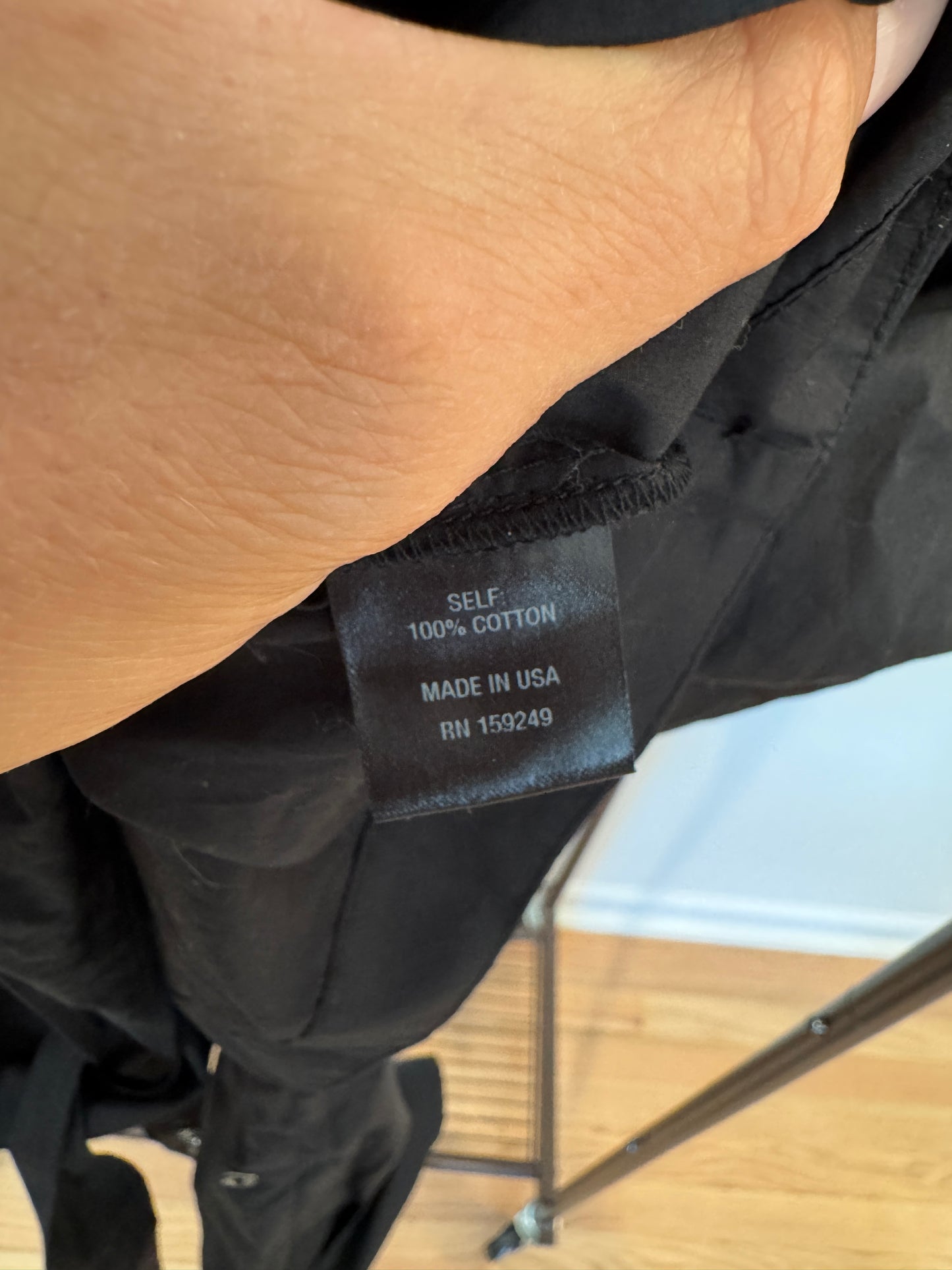 TWP Ty Me Up Wrap Shirt in Black size XL
