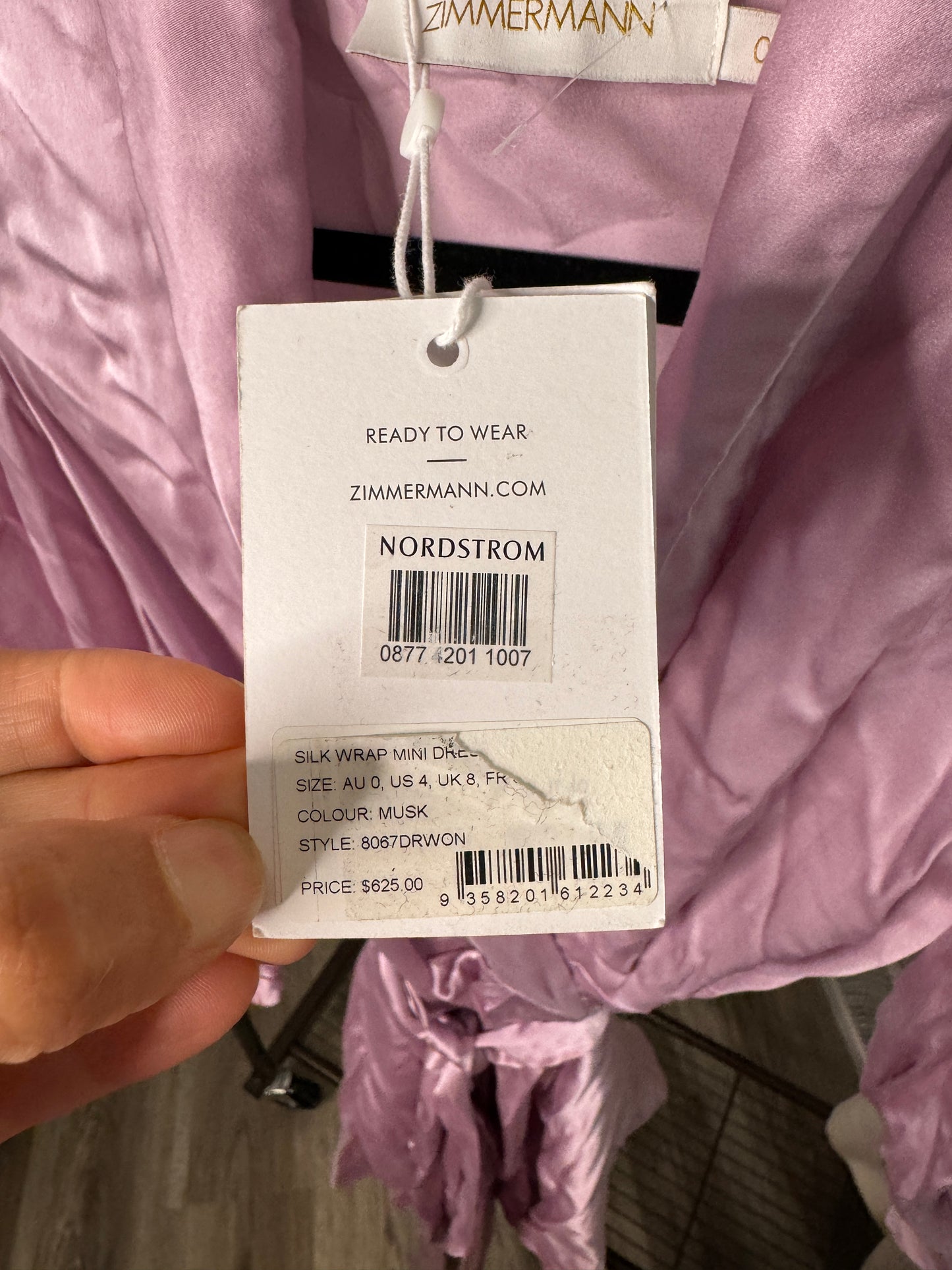 ZIMMERMANN Silk Wrap Mini Dress size US 4
