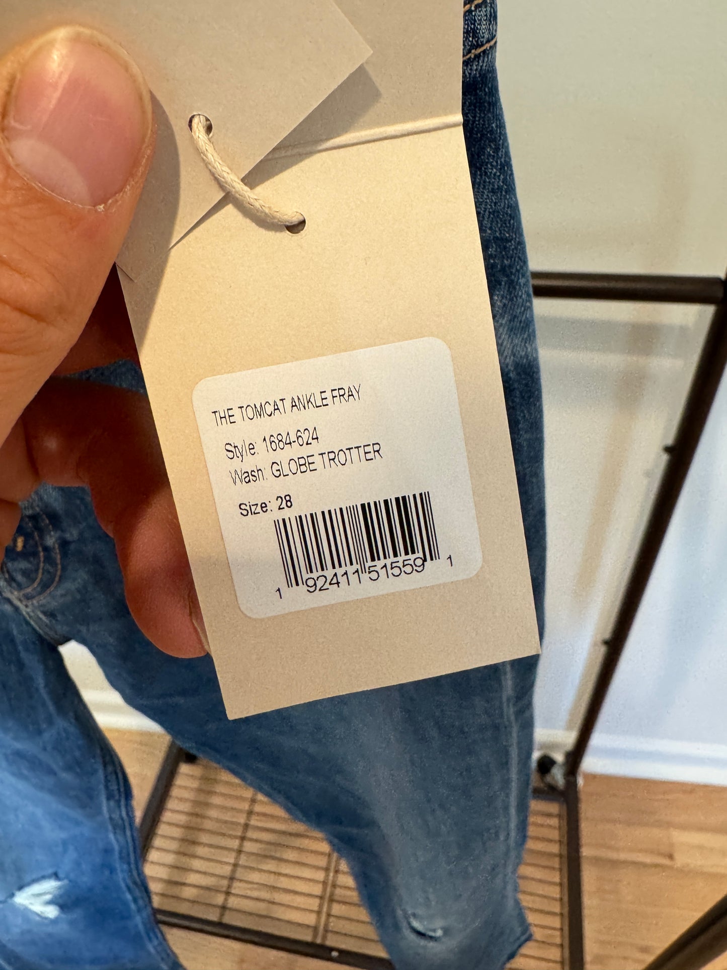 Mother The Tomcat Ankle Fray in Globe Trotter size 28