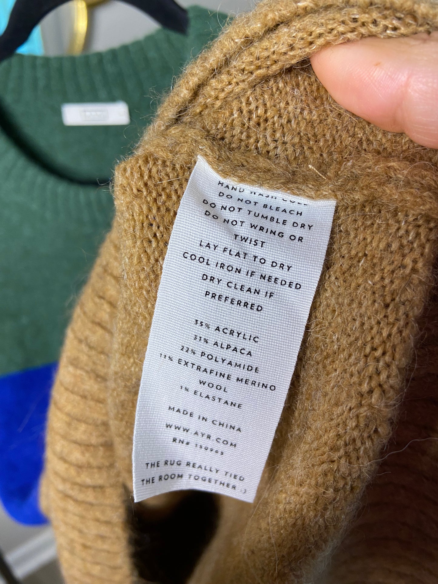 AYR The Kick Back Crew Sweater size S