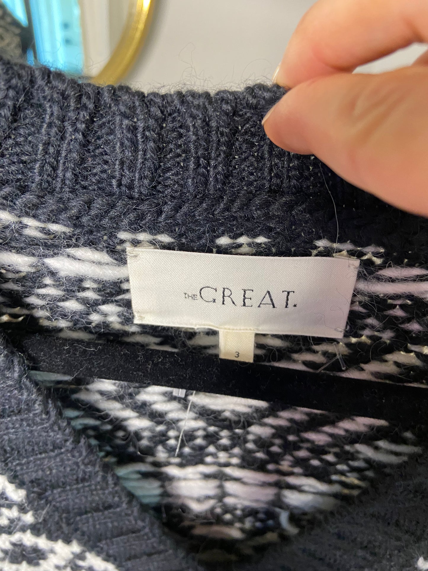 The Great The Geo Fair Isle Alpaca Sweater Vest size L