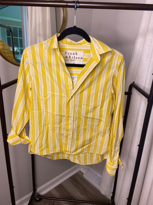 Frank and Eileen Silvio Striped Button Down Shirt size XS