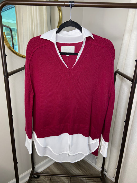 Brochu Walker The Looker Layered V-Neck Sweater size XS