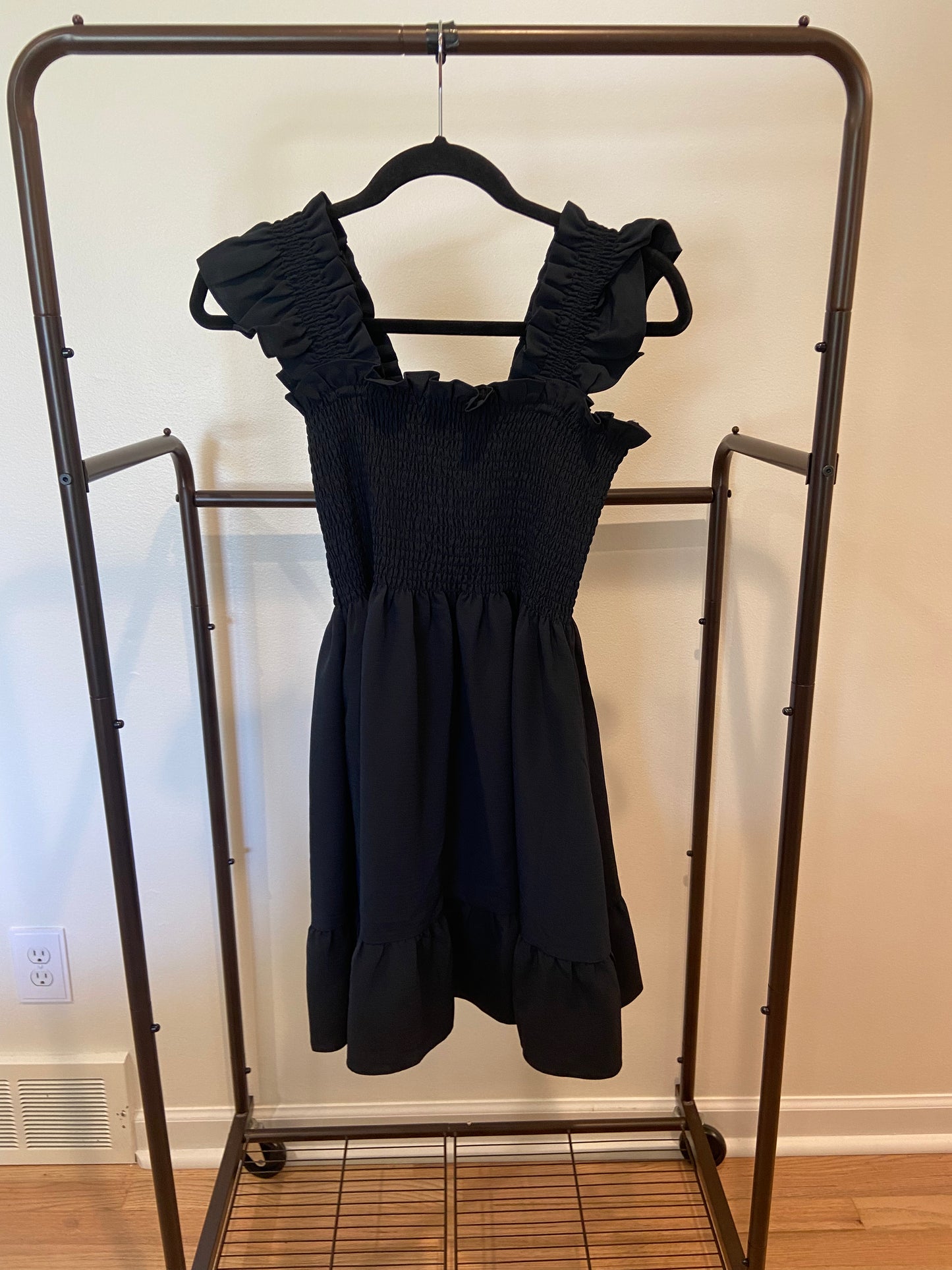Hill House The Elizabeth Crepe Nap Dress Black size XS