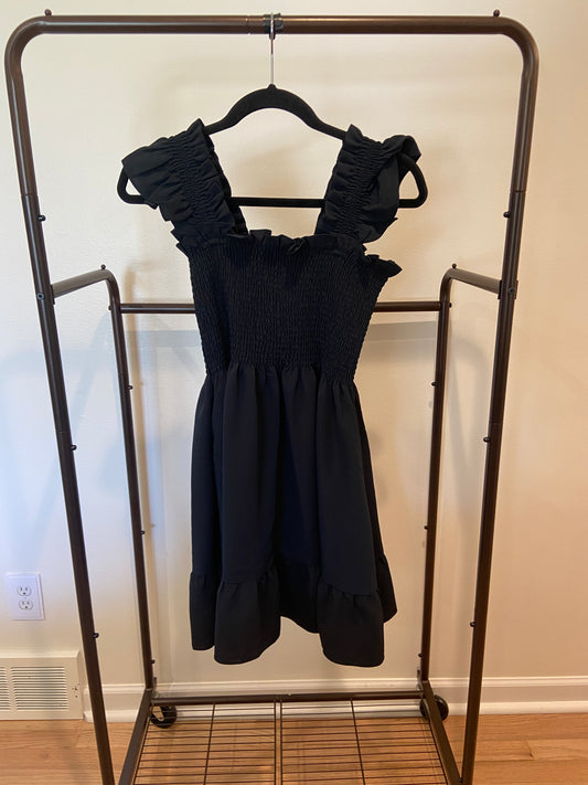 Hill House The Elizabeth Crepe Nap Dress Black size XS