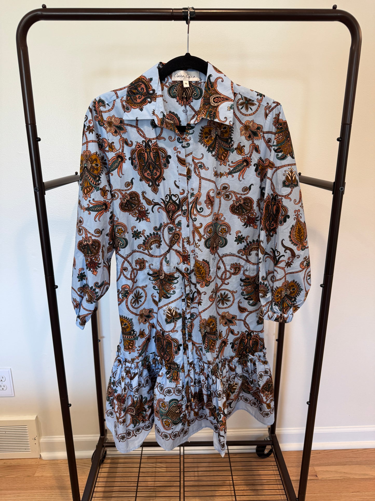 Cara Cara Robin Mini Dress in Marcel Blue size S