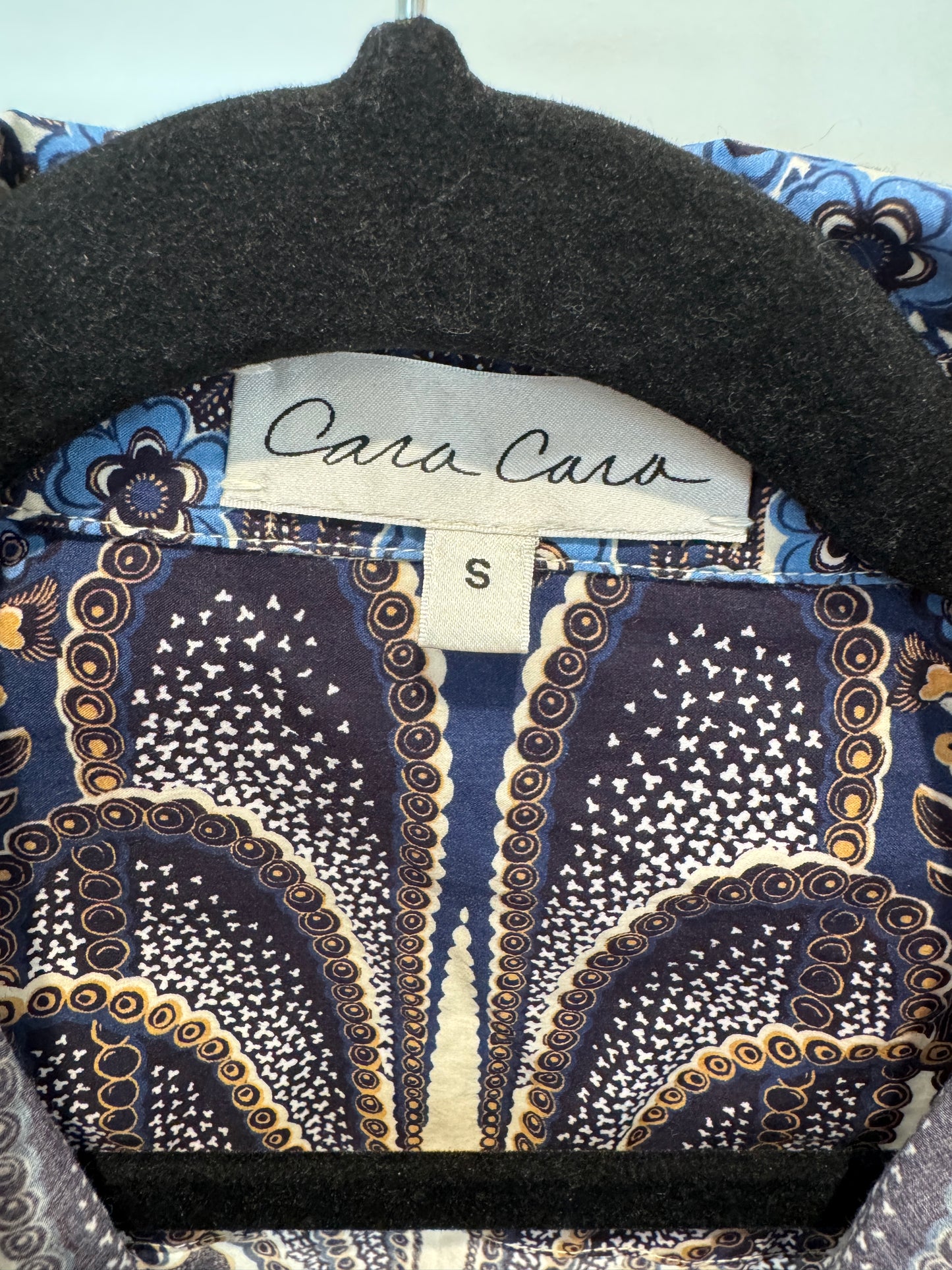 Cara Cara Robin Mini Dress in Navy Blue Floral size S
