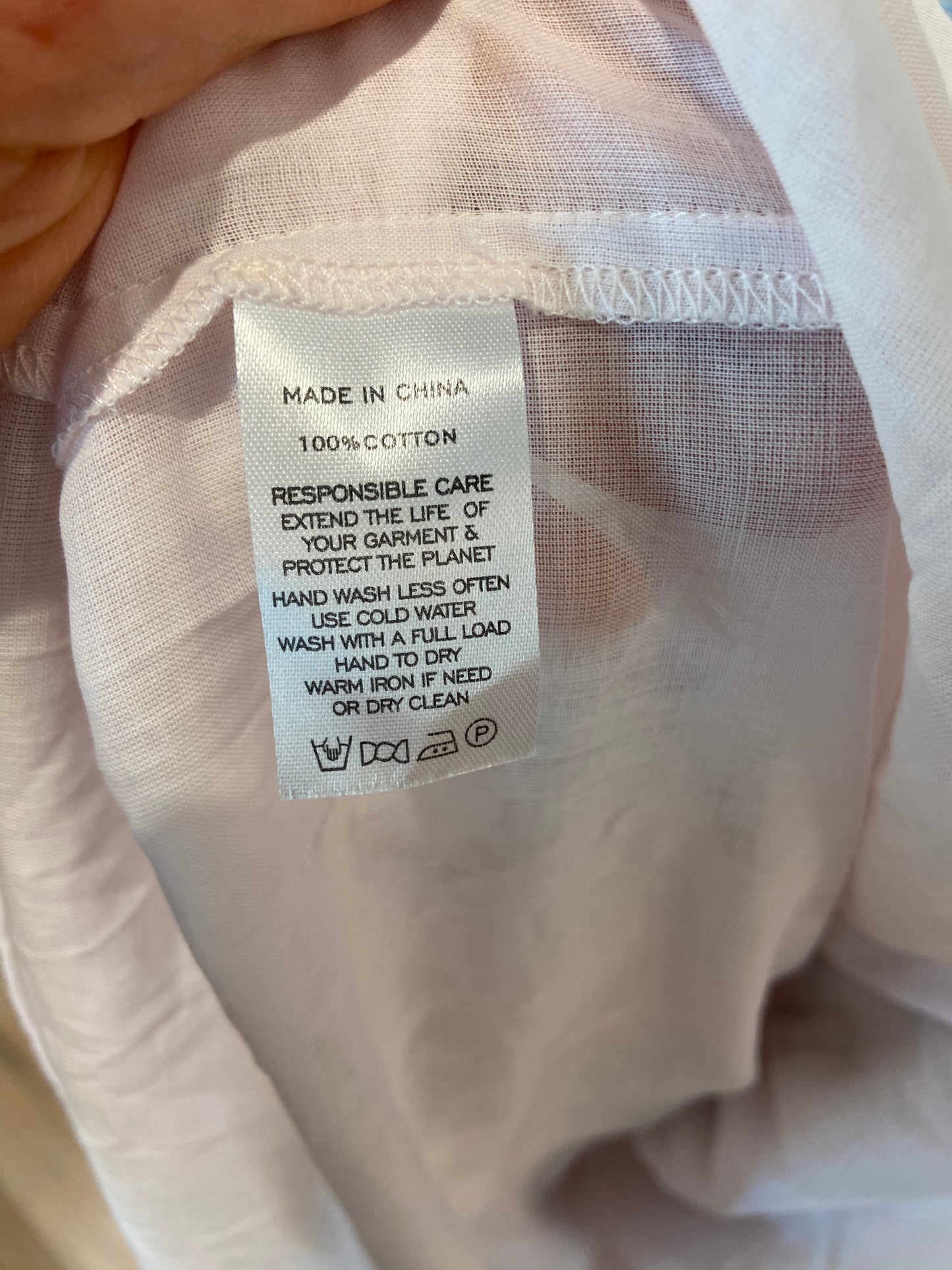 Hill House The Anjuli Nap Dress Pink Blue bonnet size XS