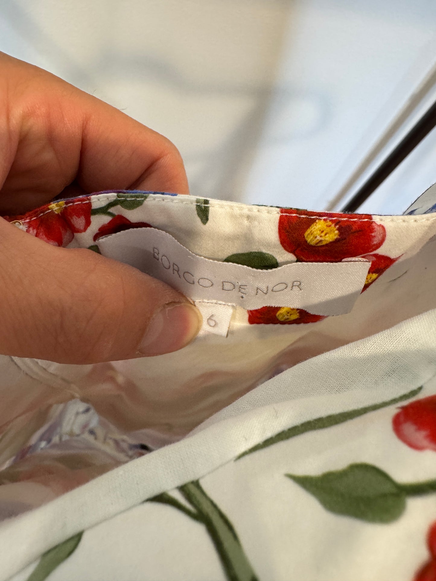 Borgo De Nor Daniela Floral-print Cotton-poplin Dress In White size 6
