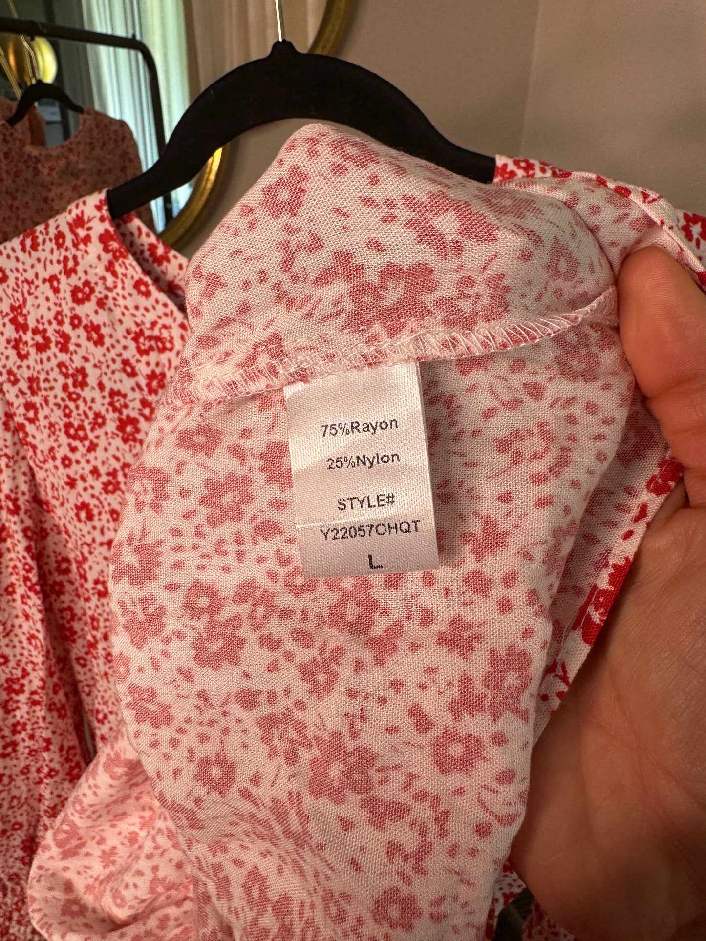 Pomander Place Scarlet Ditsy Floral Kenzo Mini Dress size L