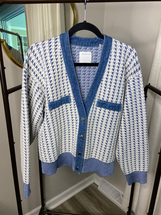 Sandro Amarillys Cropped Tweed Cardigan size us 6