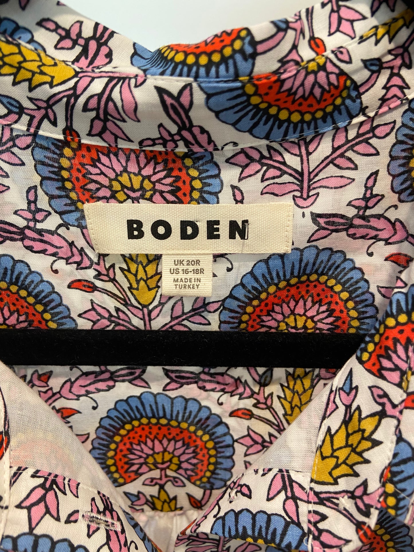 Boden Flo Cotton Midi Shirt Dress Passion Bud size 16-18 - XL