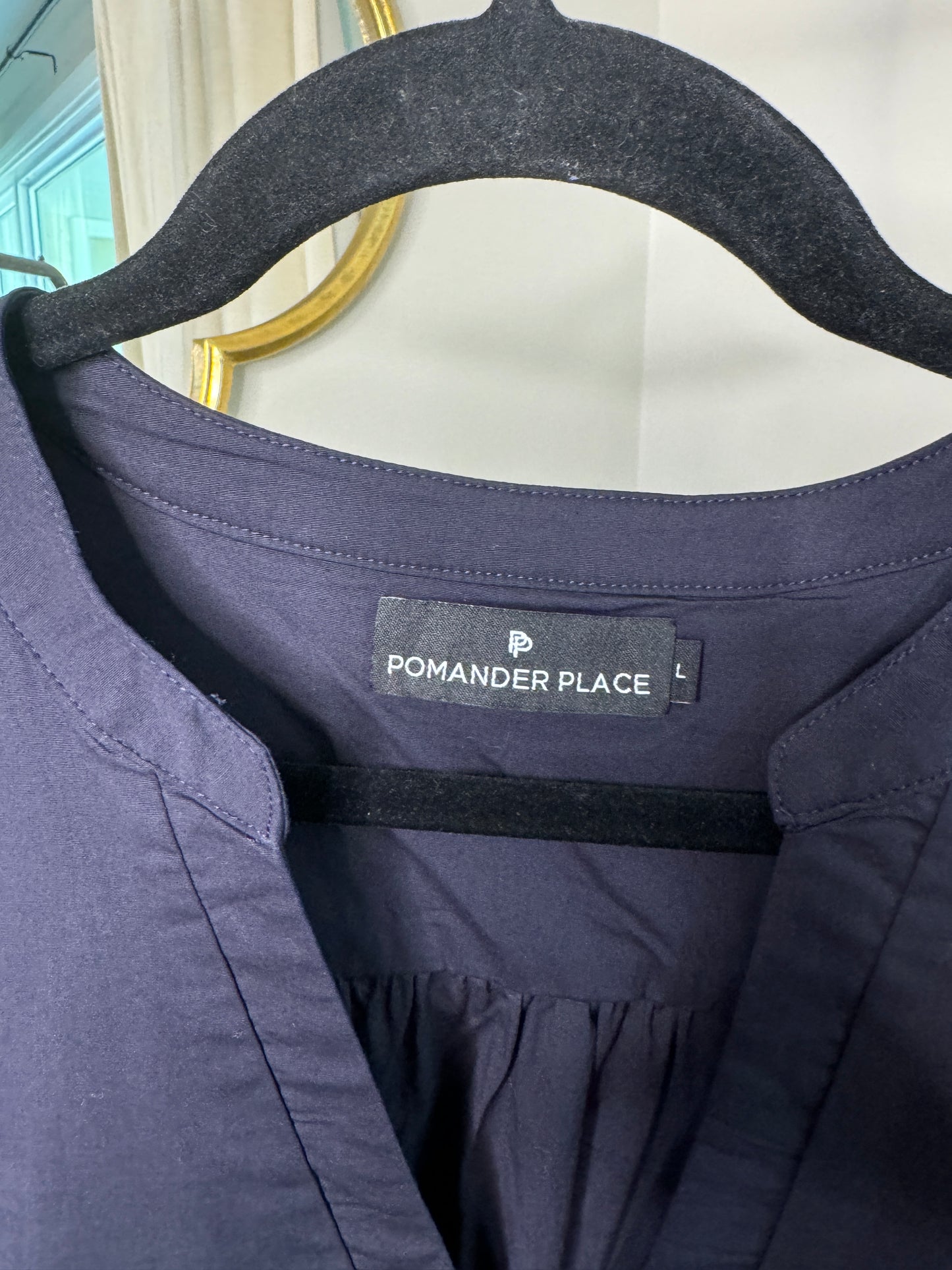 Pomander Place Navy Blue Kenzo Mini Dress size L