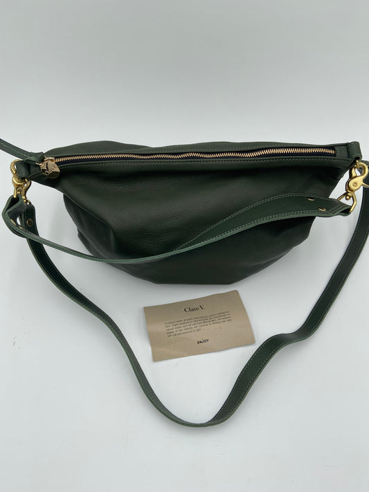 Clare V Moyen Messenger Olive Green