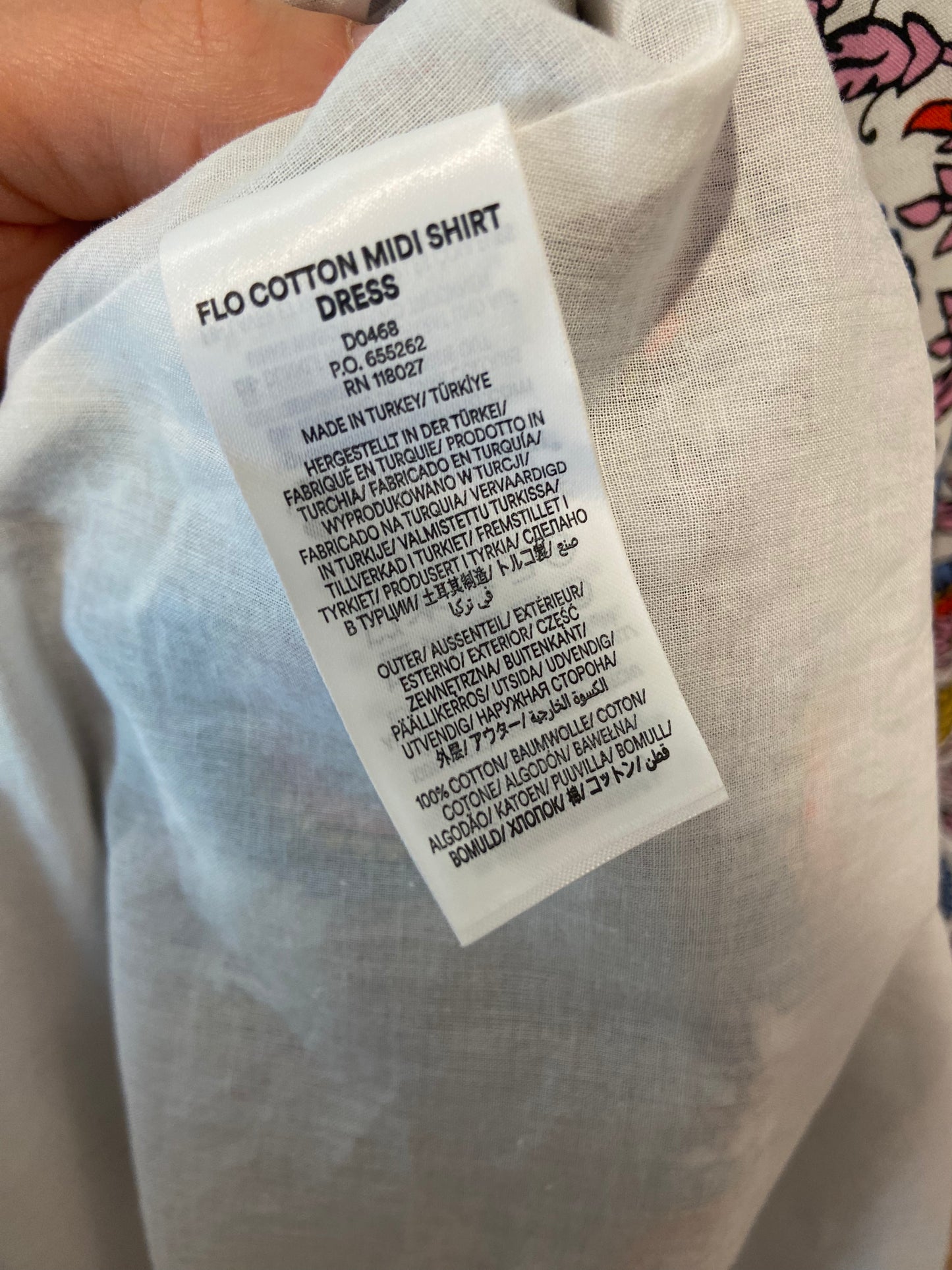 Boden Flo Cotton Midi Shirt Dress Passion Bud size 16-18 - XL