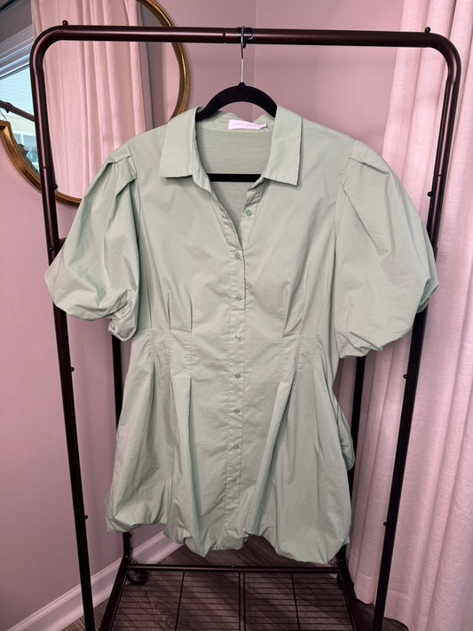 Jonathan Simkhai Cleo Balloon Sleeve Mini Dress size 12