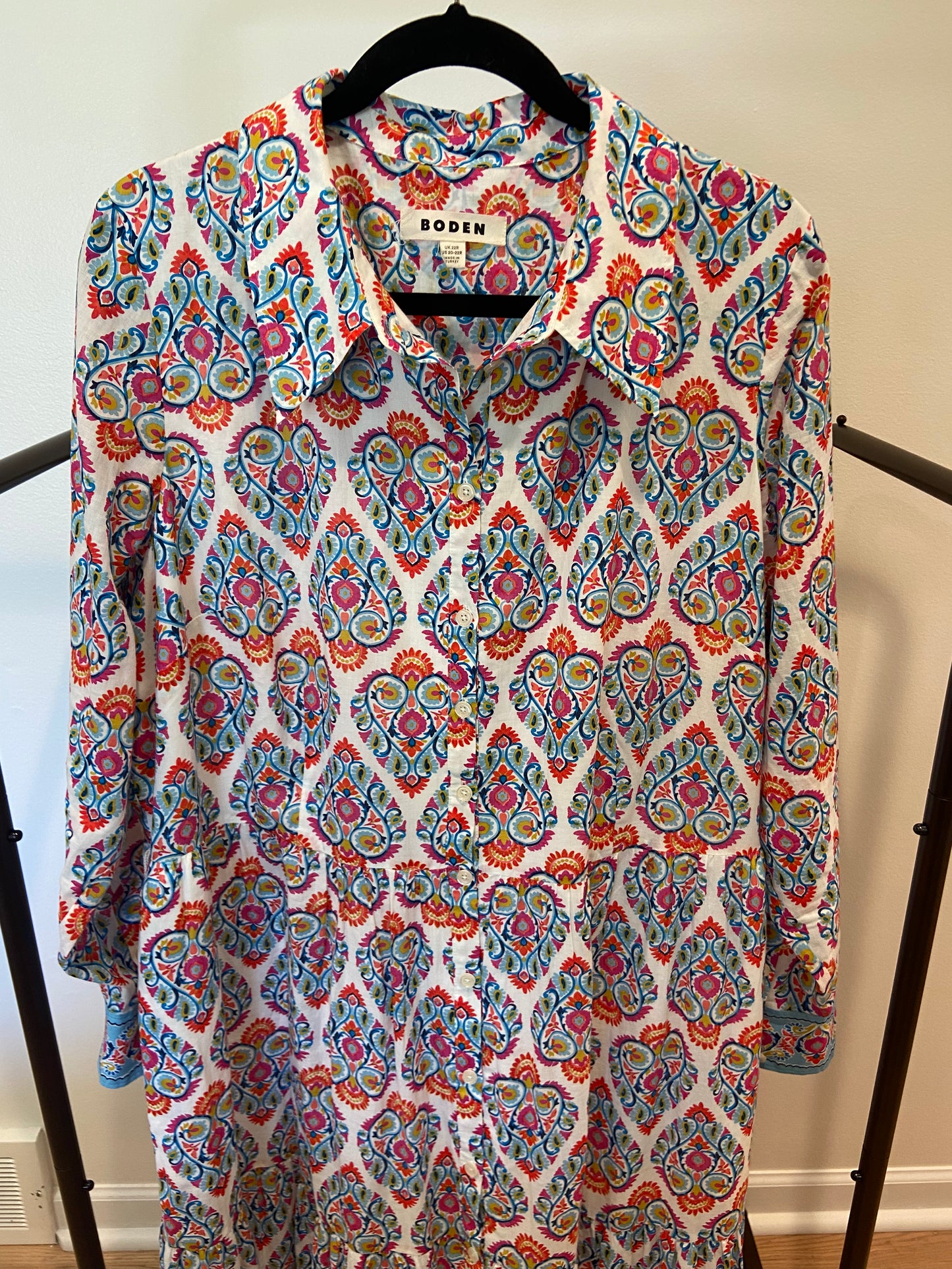 Boden Flo Cotton Midi Shirt Dress size 20-22