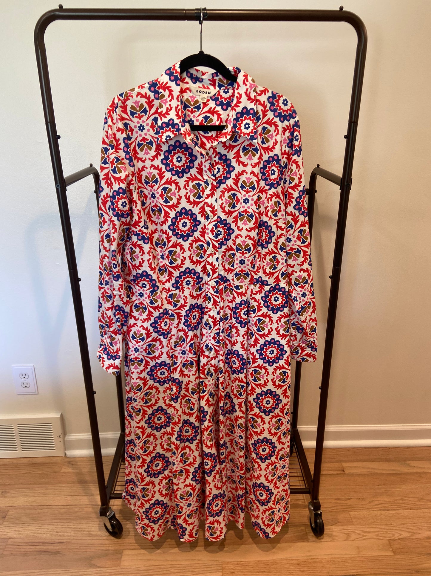 Boden Amy Cotton Midi Shirt Dress size 20-22