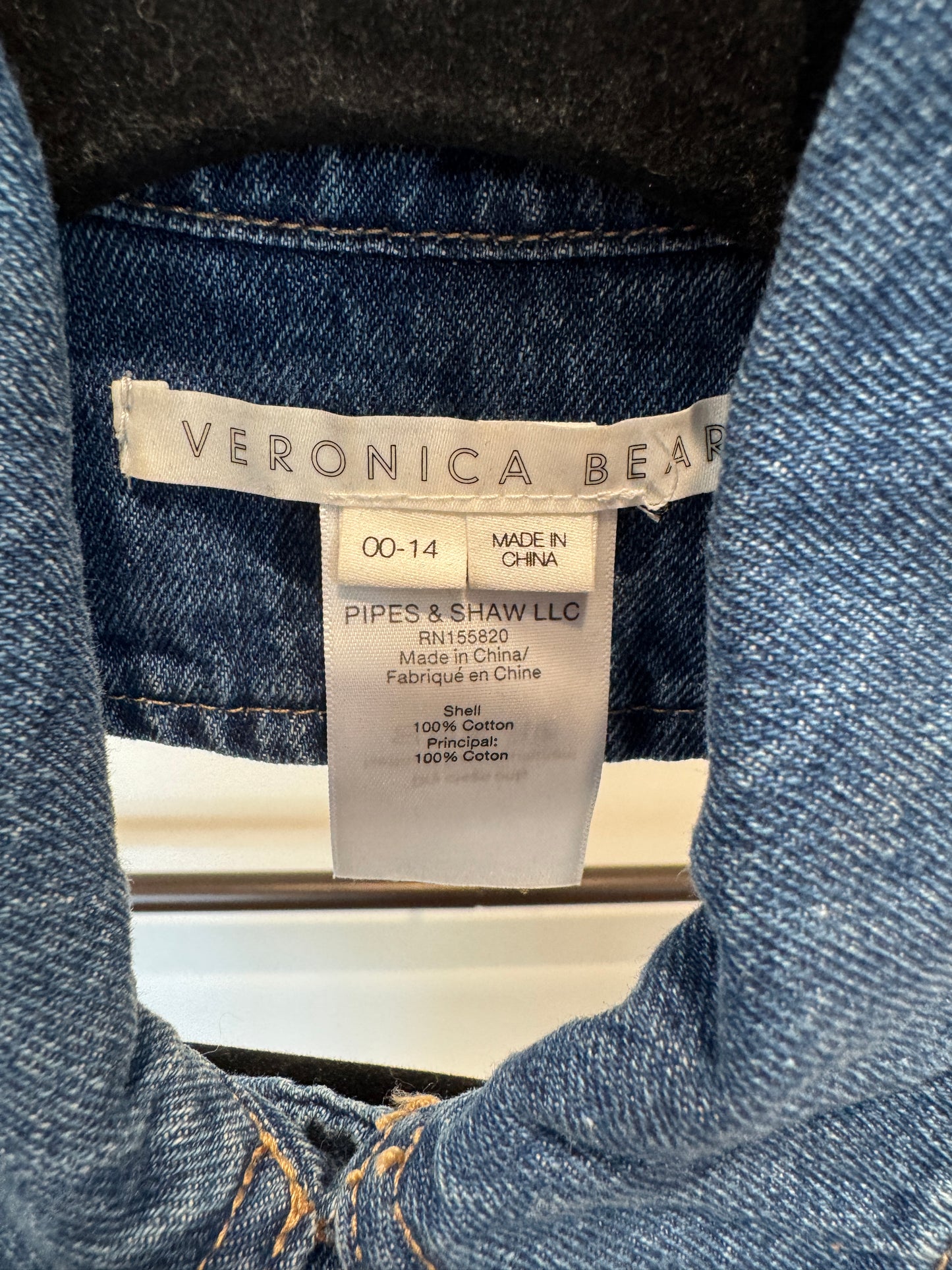 Veronica Beard Denim Slate Dickey size 00-14