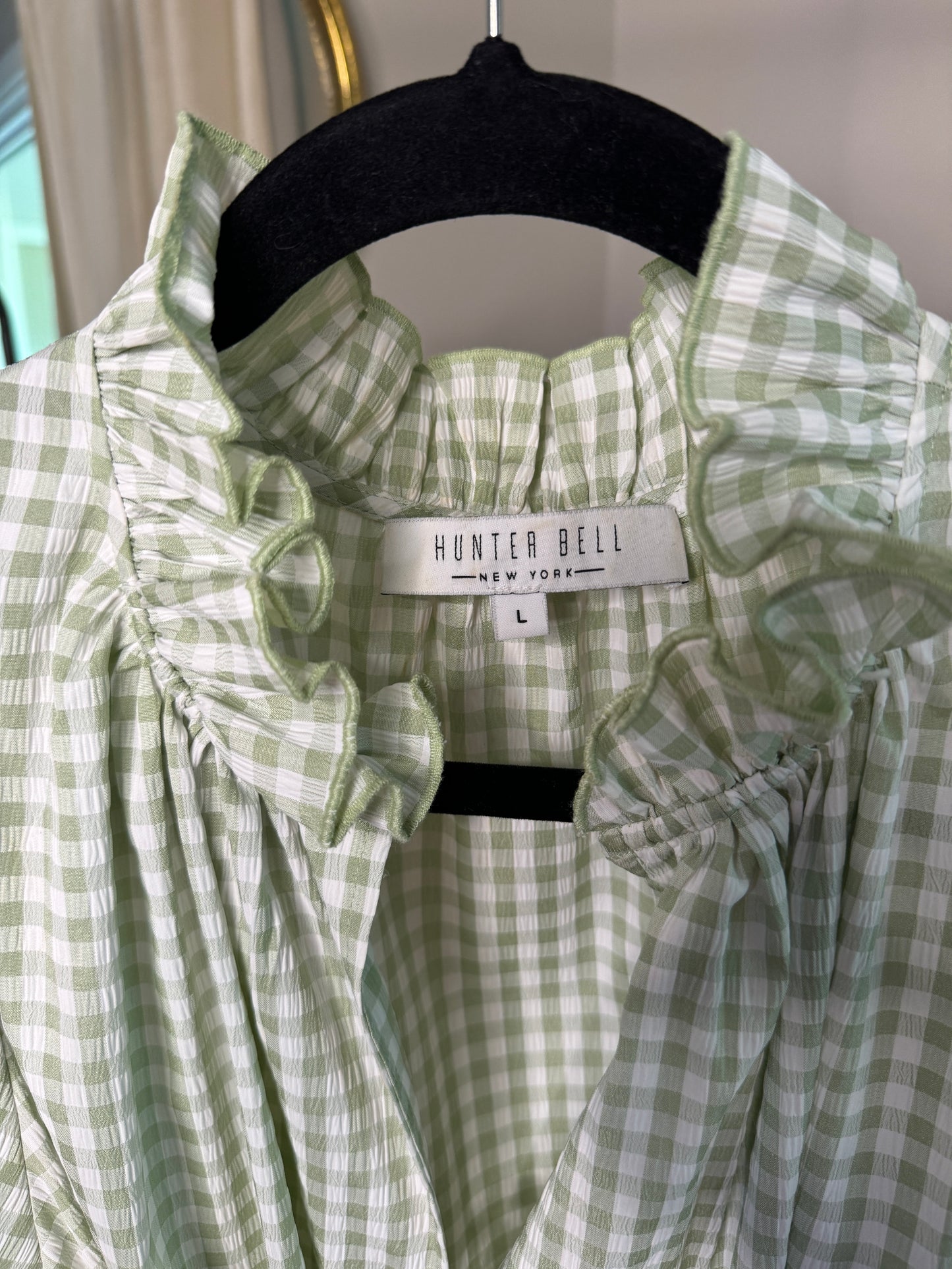 Hunter Bell Gingham Matthews Midi Dress size L
