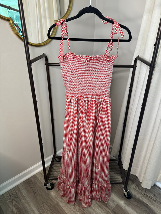 Kate Spade Gingham Midi Dress size L