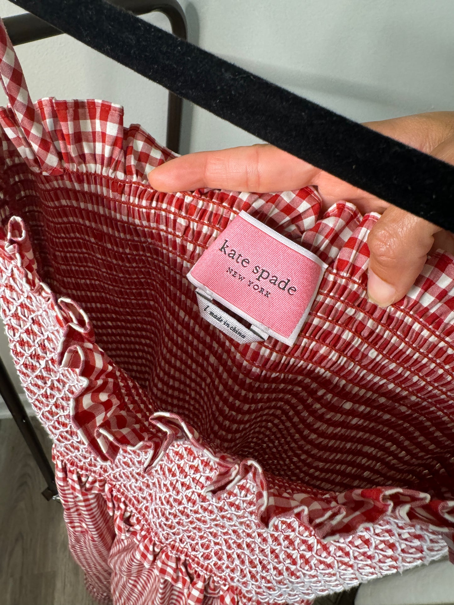 Kate Spade Gingham Midi Dress size L