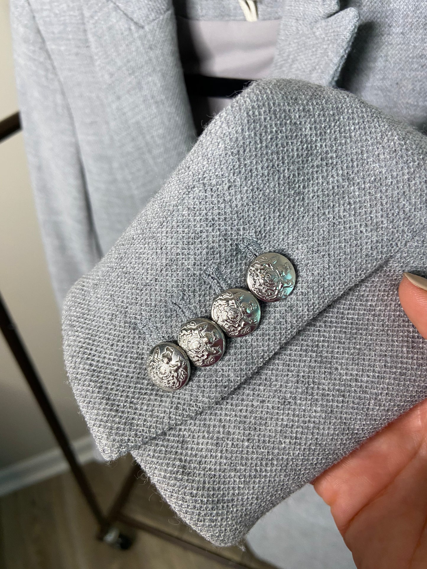 Veronica Beard Daytona Grey Double Breasted Blazer size 0