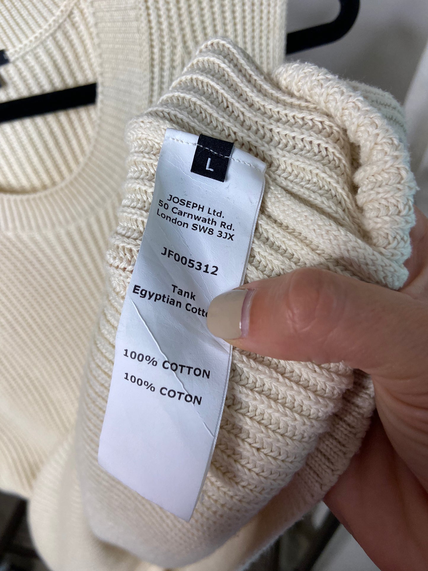 Joseph Egyptian Cotton Tank Top size L