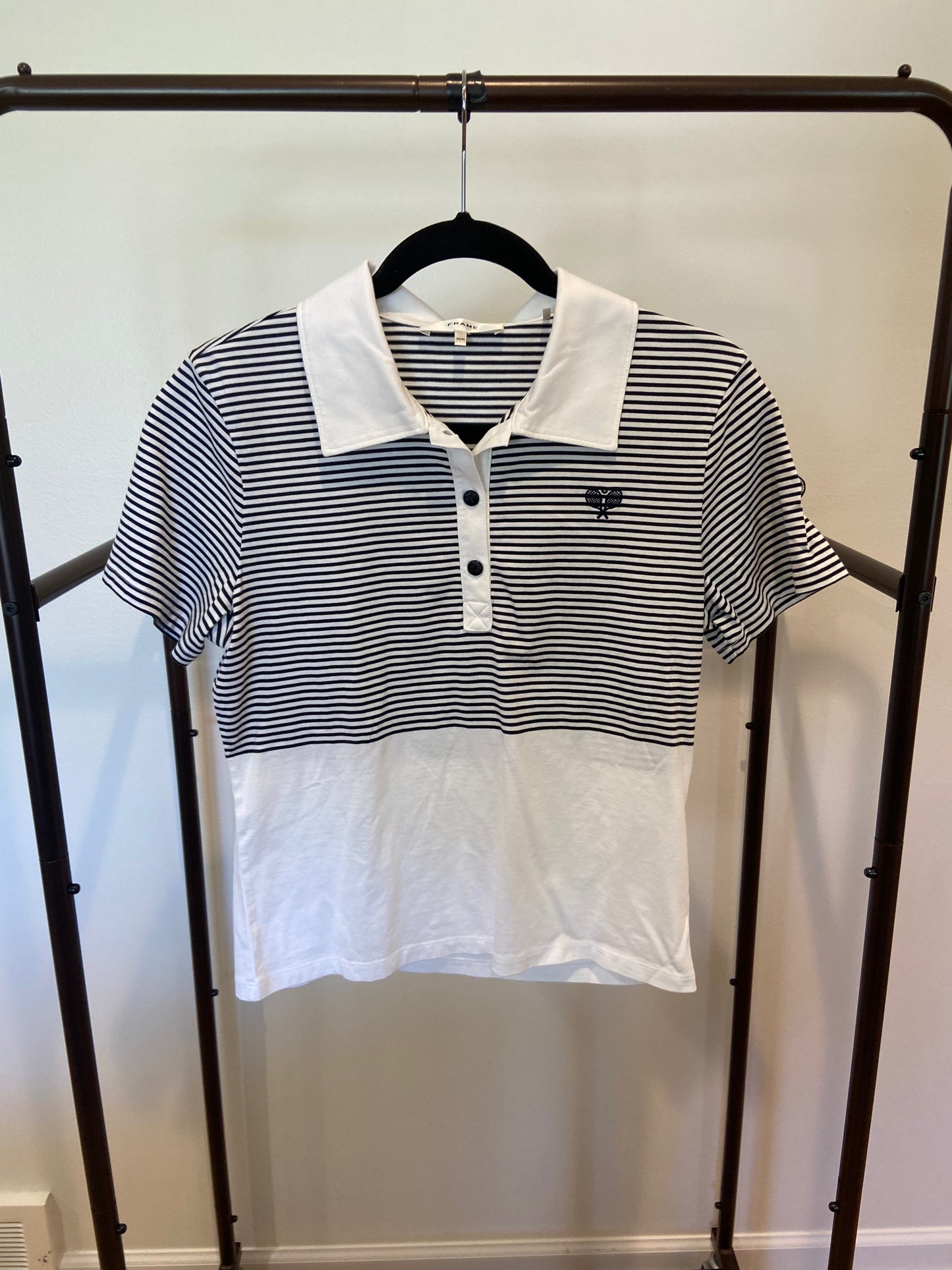 Frame The Tennis Drawstring Silk Skirt and The Tennis Polo size XS / M