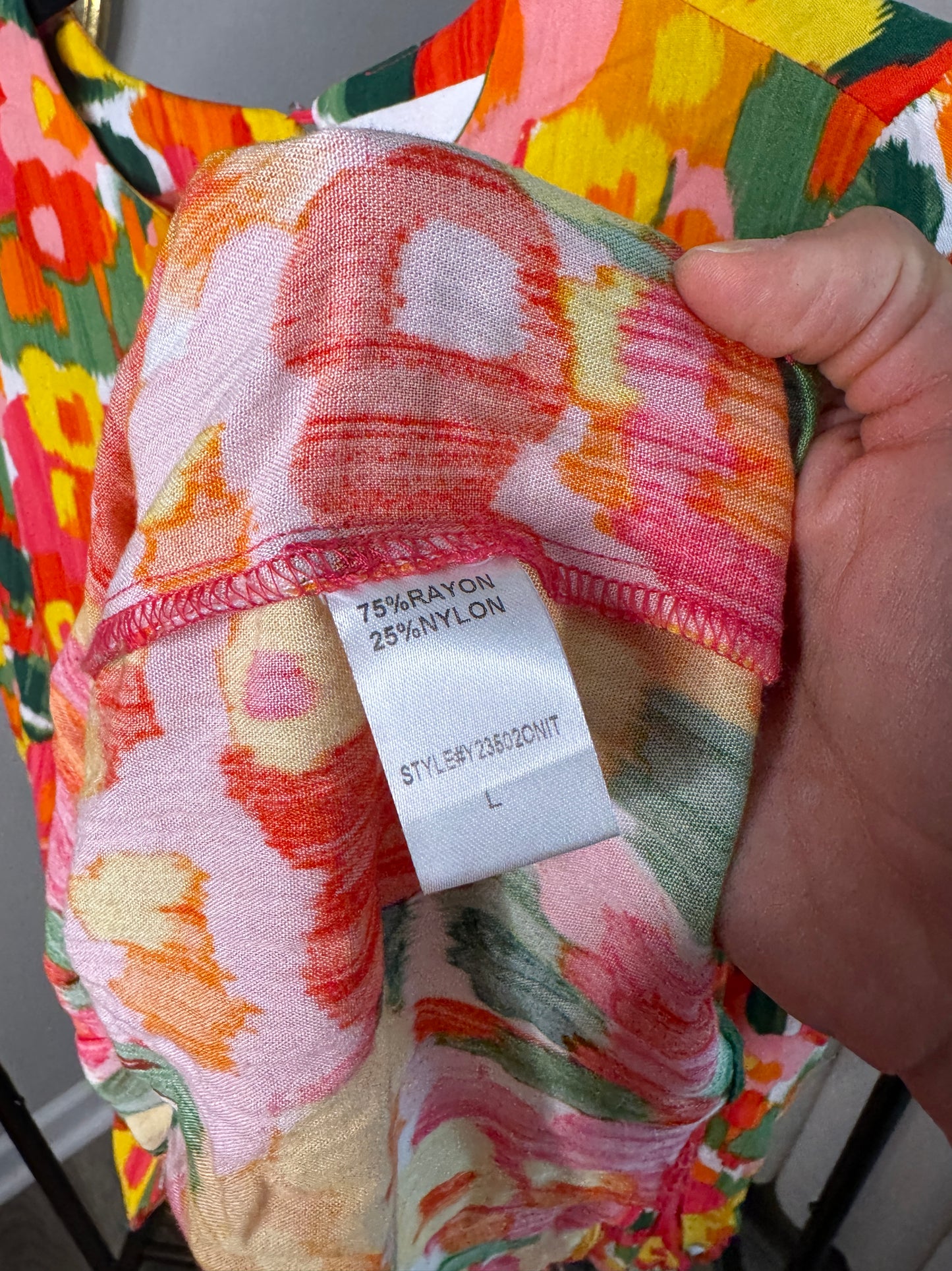 Pomander Place Magnolia Watercolor Carlota Blouse size L