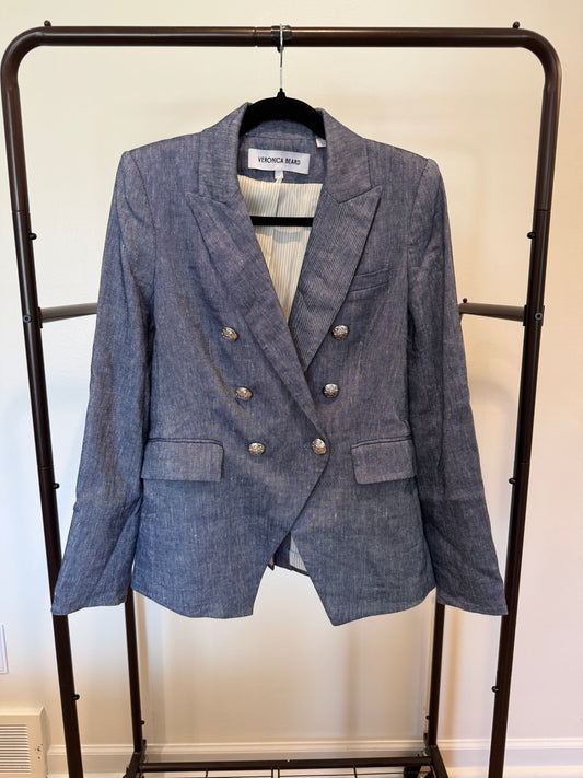 Veronica Beard Miller Dickey Jacket in Blue Melange size 6
