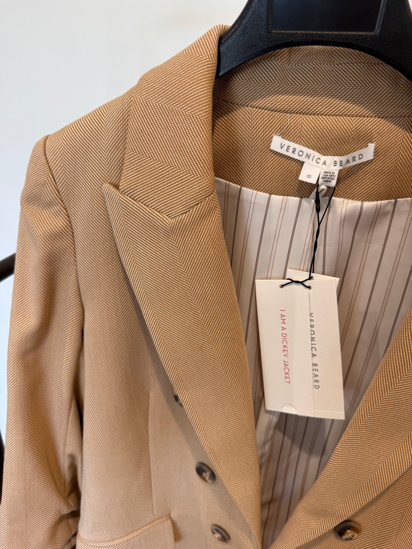 Veronica Beard Beacon Dickey Jacket in Camel size 10