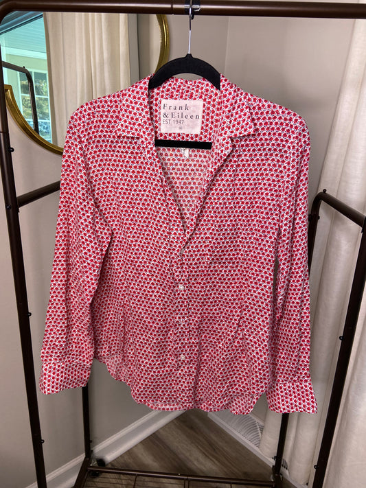 Frank and Eileen "Eileen" Button Down Linen Shirt size XS