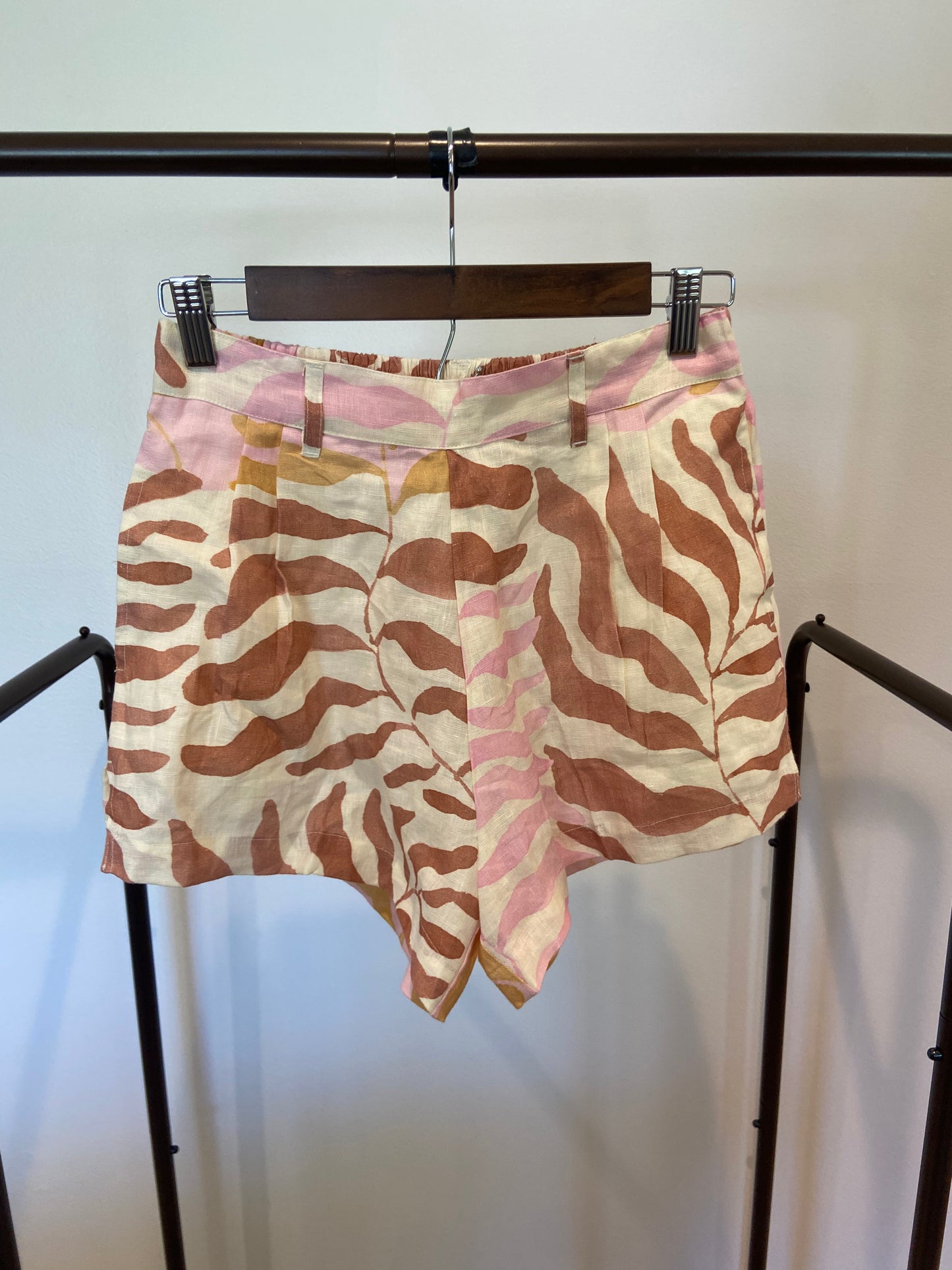 Vitamin A Playa Linen Boyfriend Shirt with The Getaway Short size XS