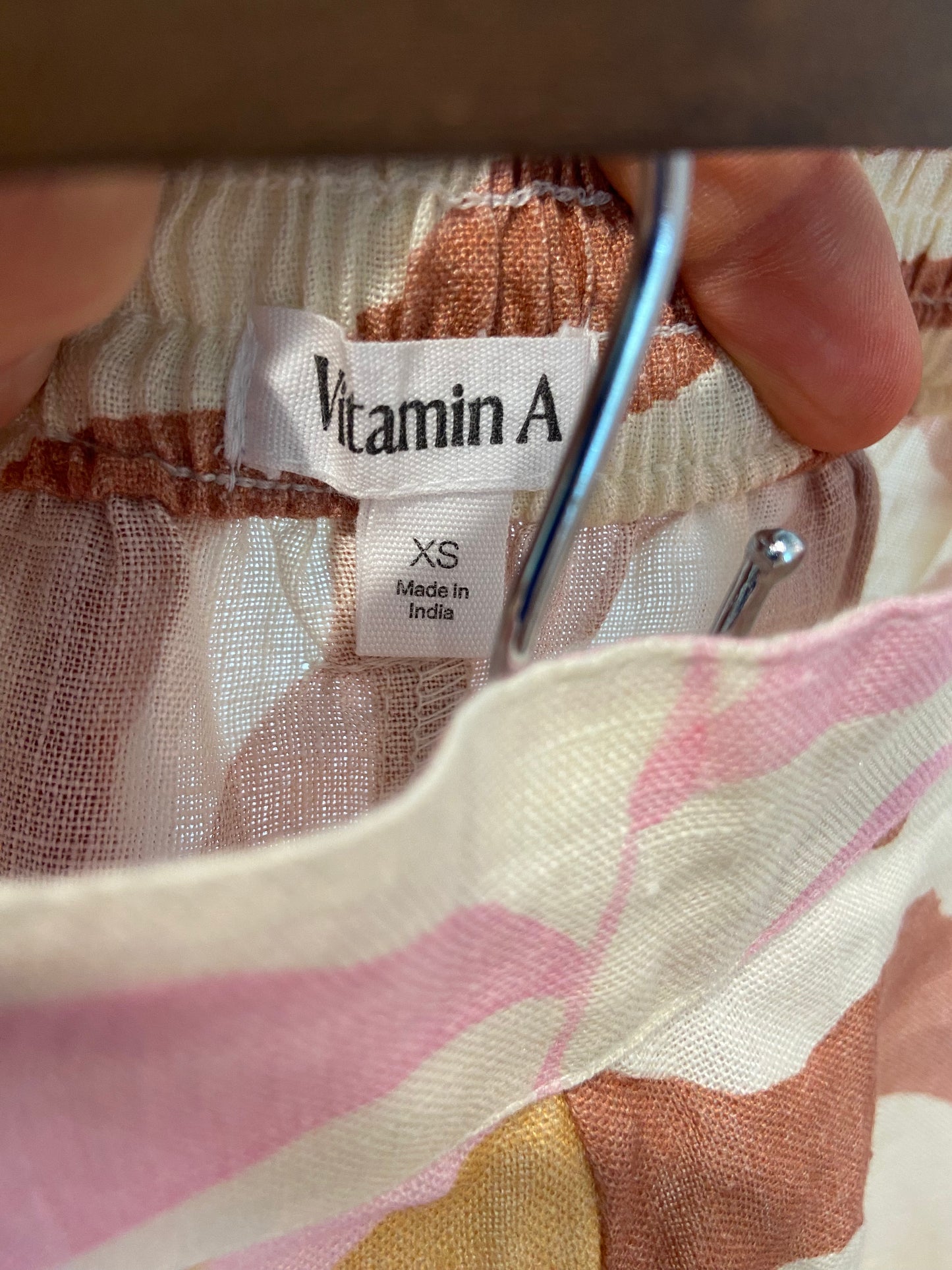 Vitamin A Playa Linen Boyfriend Shirt with The Getaway Short size XS