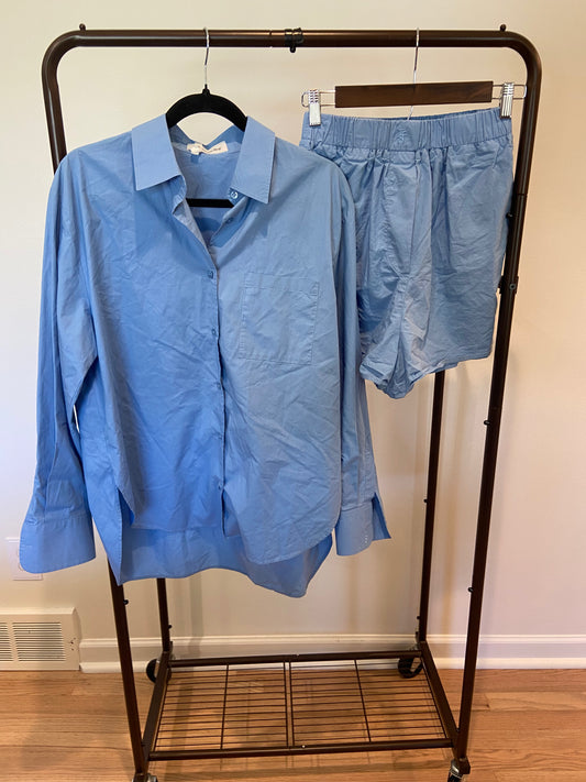 The Frankie Shop Lui Organic Cotton Shirt with Boxer Short size S / M