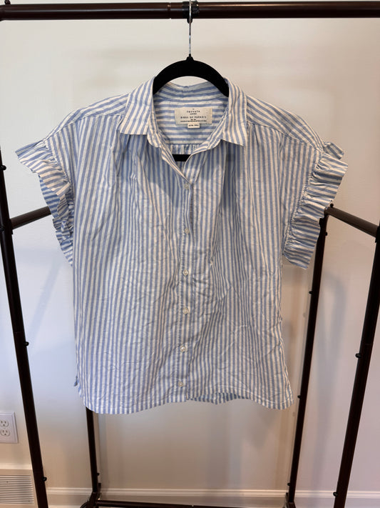 Trovata Marianne B Ruffle Sleeve Shirt size XS