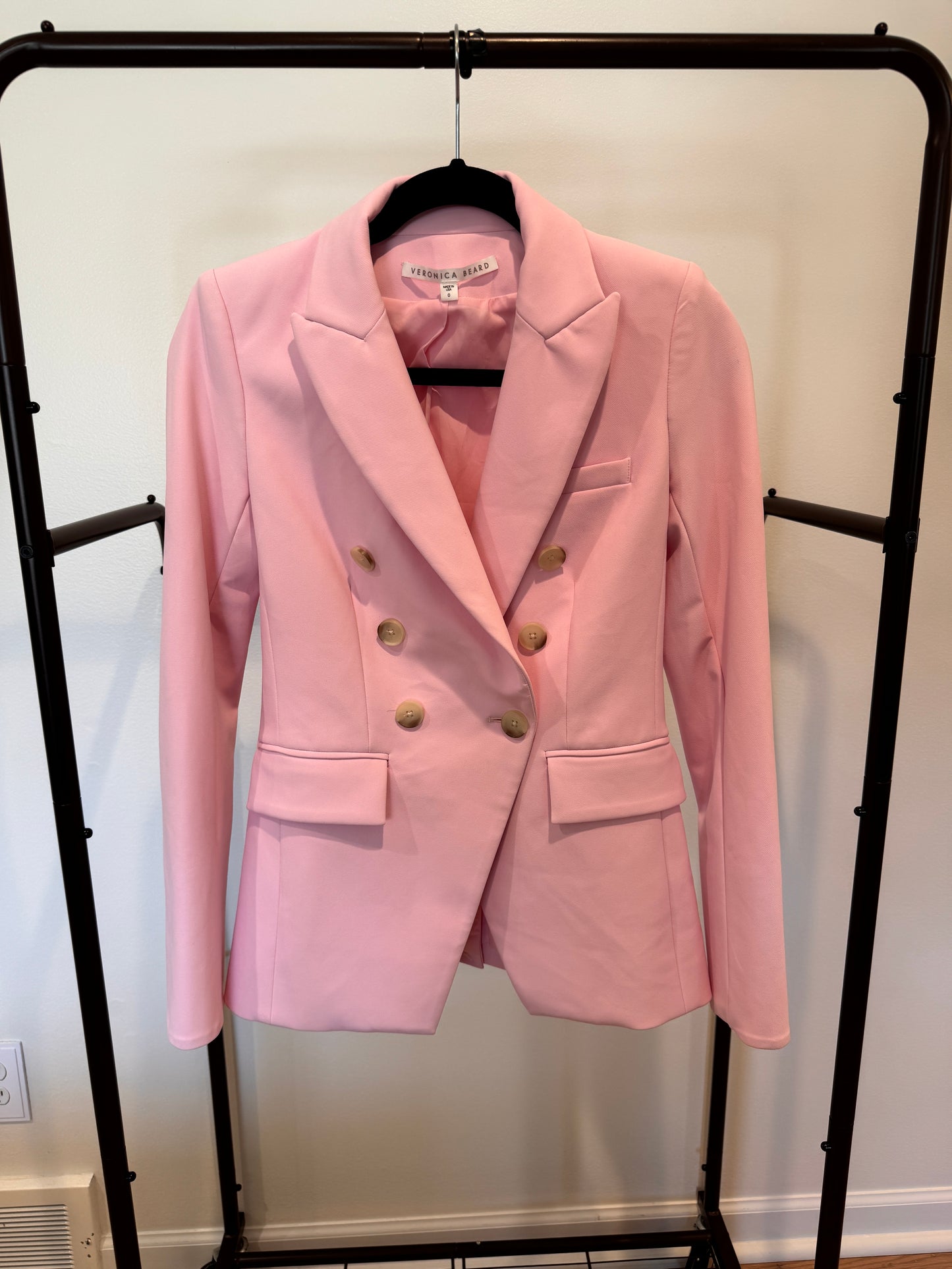 Veronica Beard Lonny Ice Pink Dickey Jacket size 0