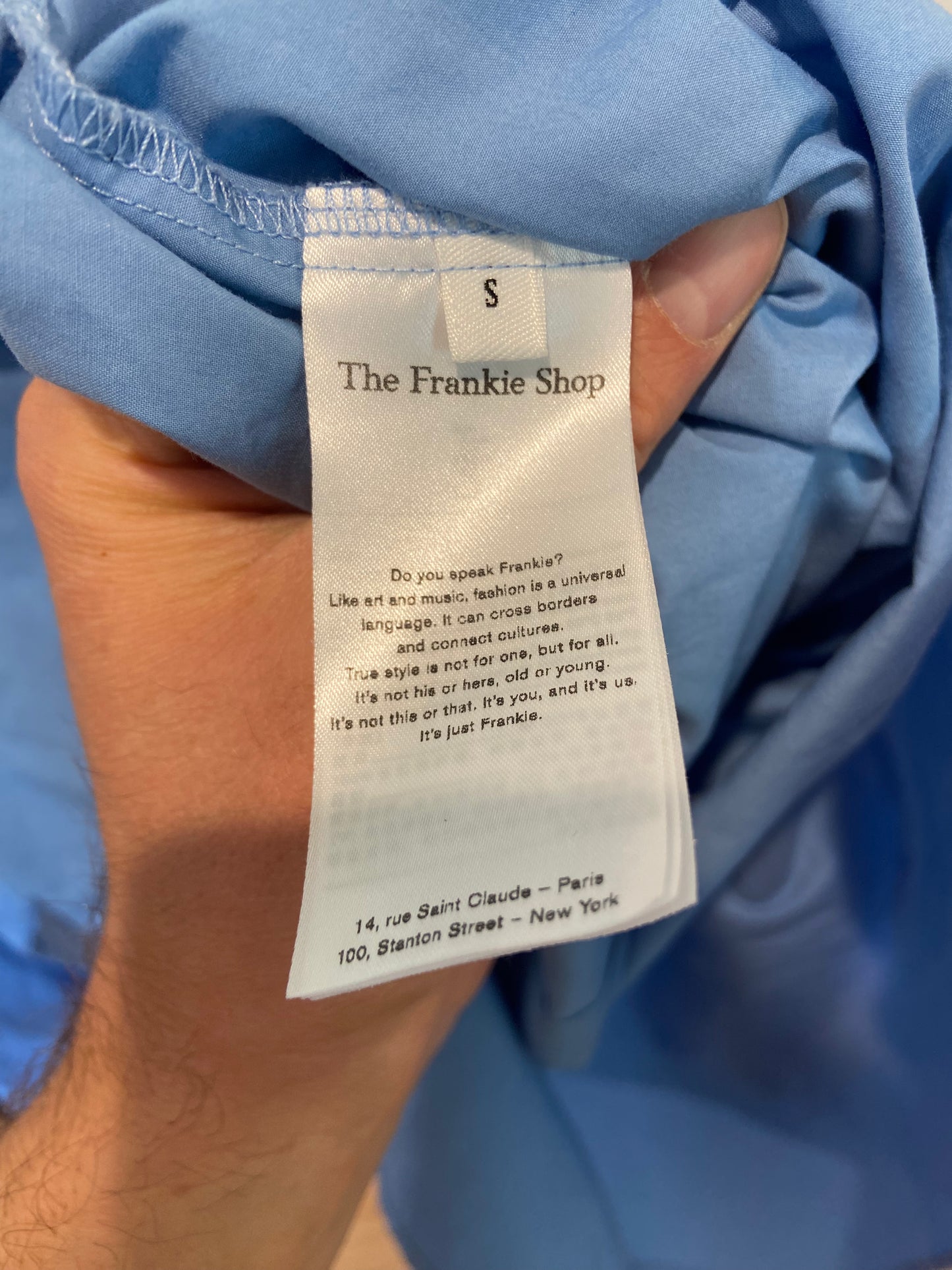 The Frankie Shop Lui Organic Cotton Shirt with Boxer Short size S / M
