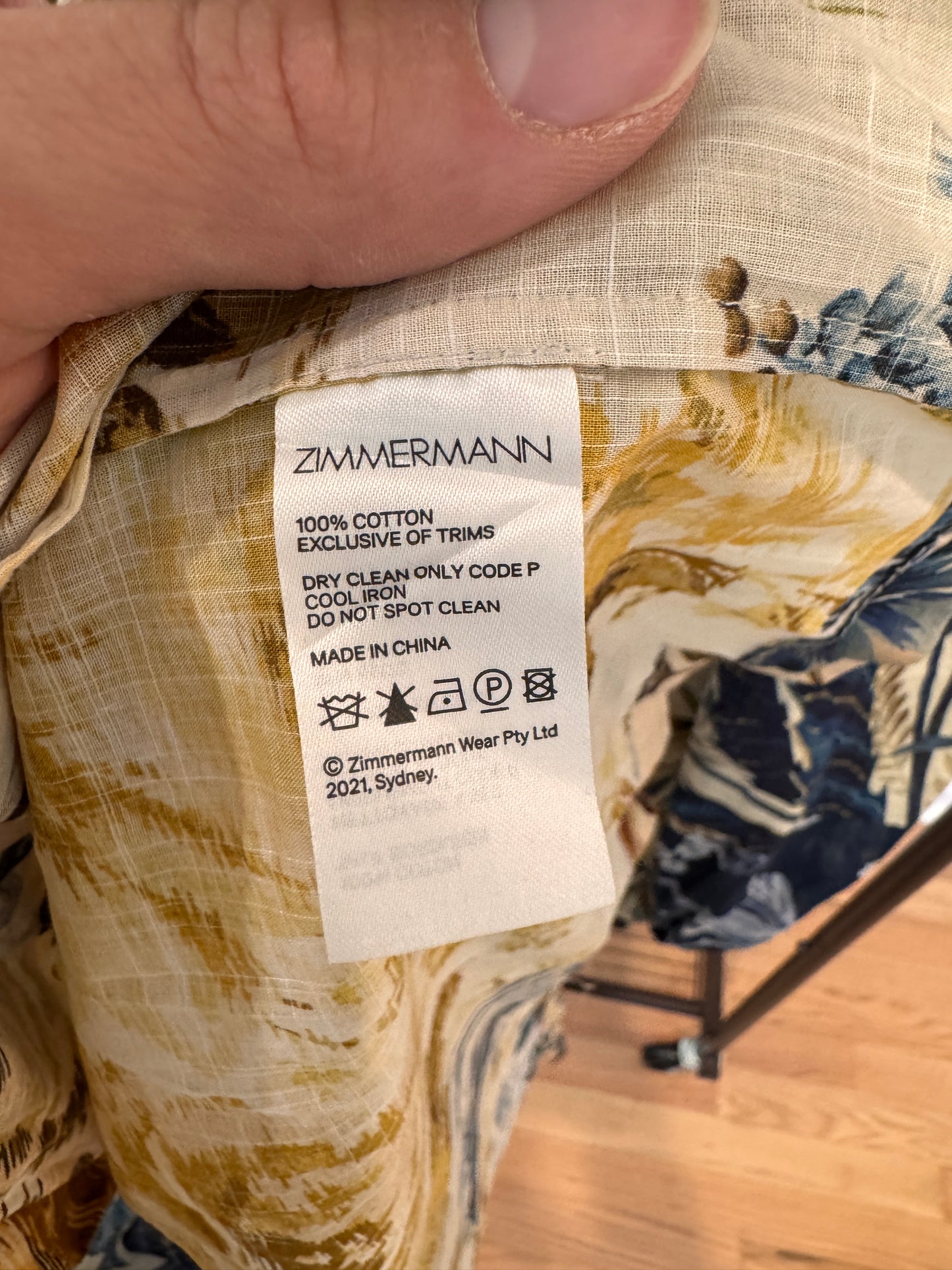 Zimmermann Aliane Cut Out Short Dress size 0 US 4